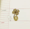 Four-leaf Clover Reading Metal Clip Bookmark