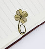 Four-leaf Clover Reading Metal Clip Bookmark