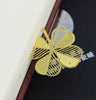 Four-leaf Clover Reading Metal Clip Bookmark